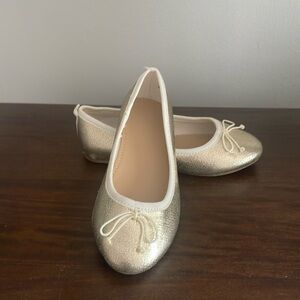 J. Crew Factory Gold Ballet Flats (size 12)
